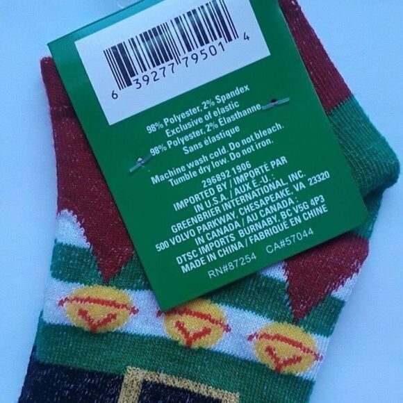Christmas‎ House Women's Christmas Elf Socks. Fits - Picture 6 of 8